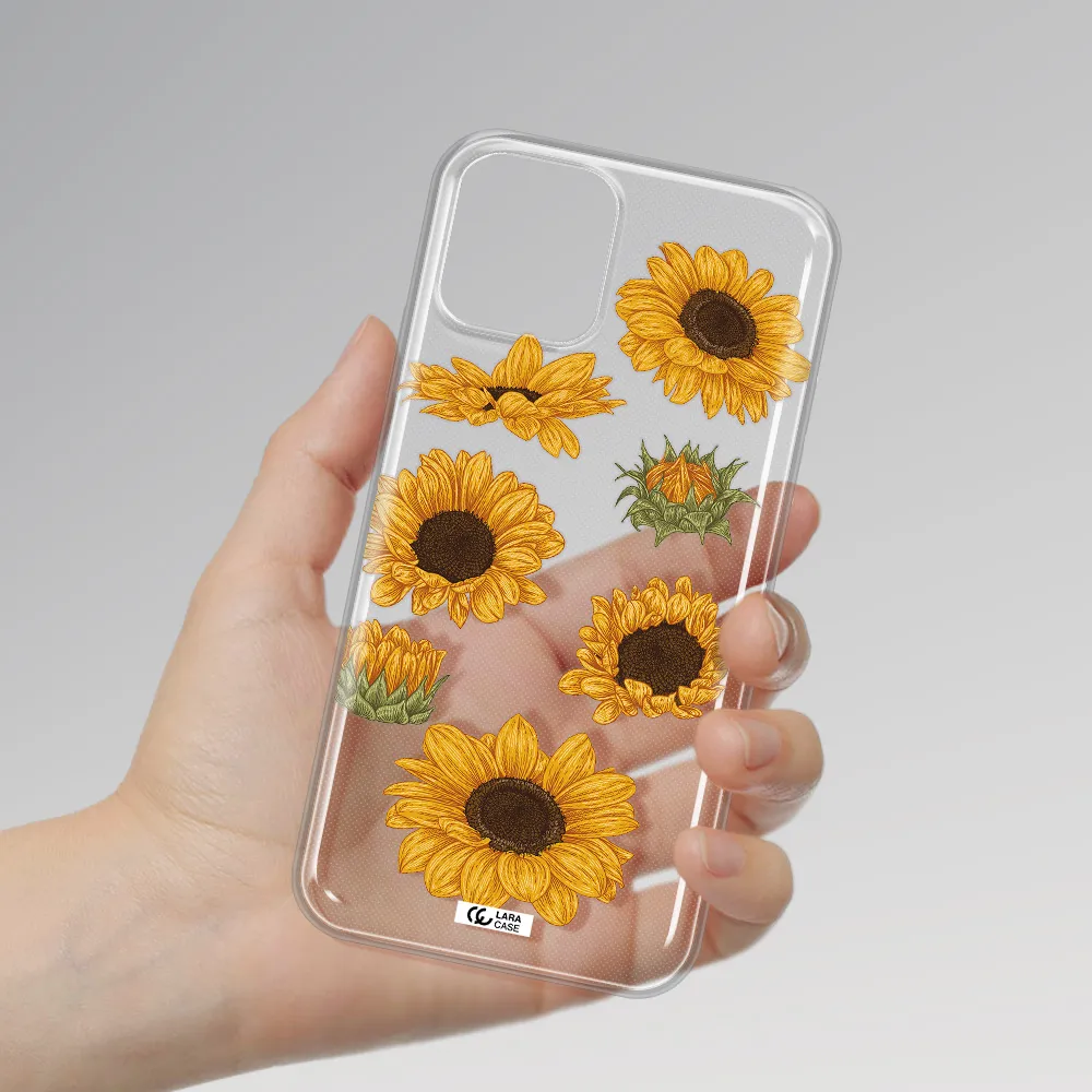 Sunflower Apple iPhone 11 pro Clear TPU Case