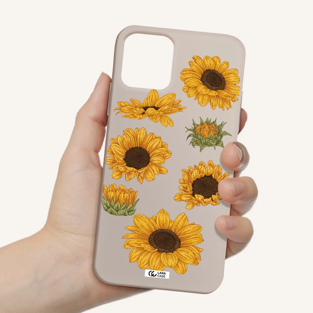 Sunflower Apple iPhone 11 pro Silicone Stone Case