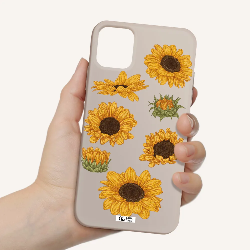 Sunflower Apple iPhone 11 Silicone Stone Case