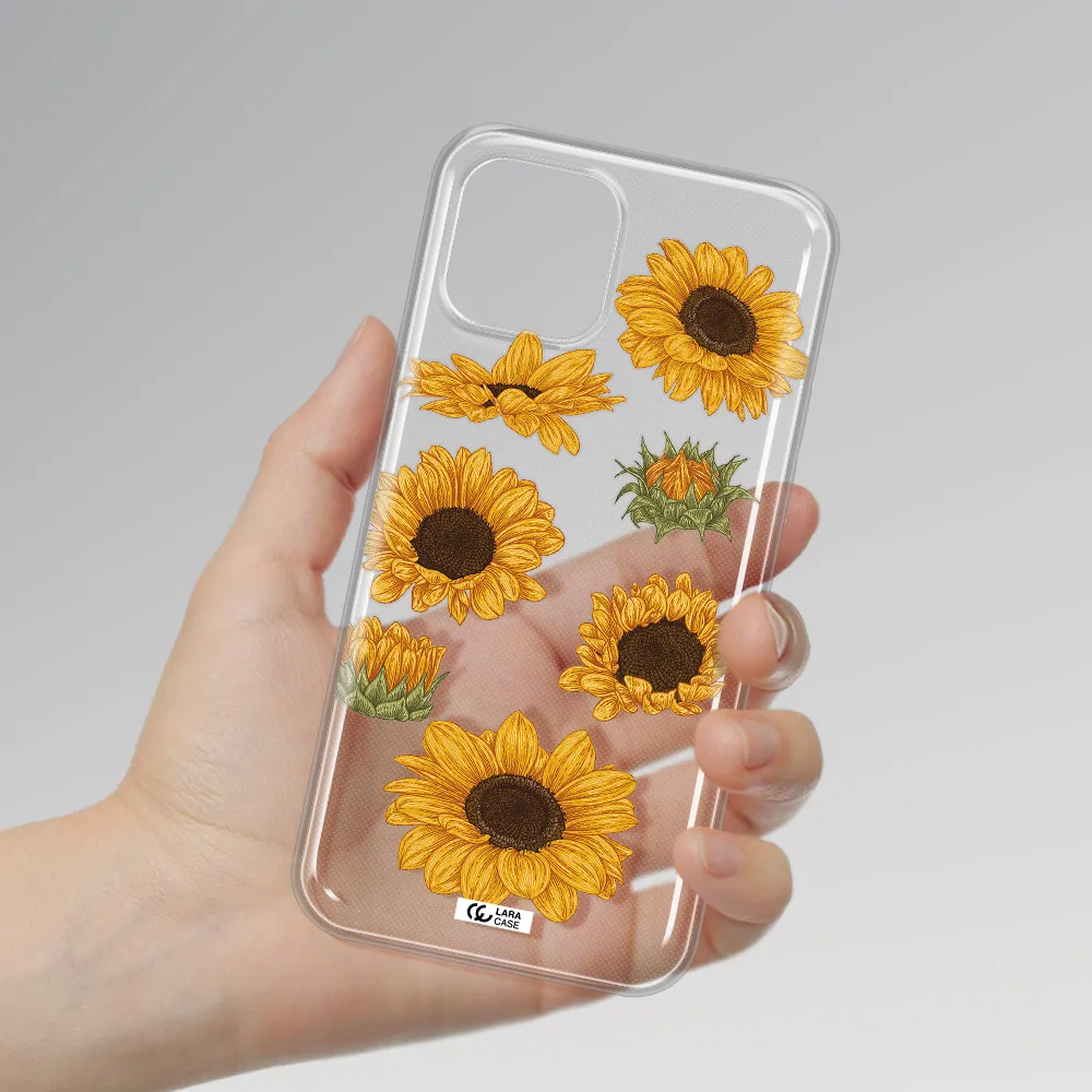 Sunflower Apple iPhone 12 Clear TPU Case