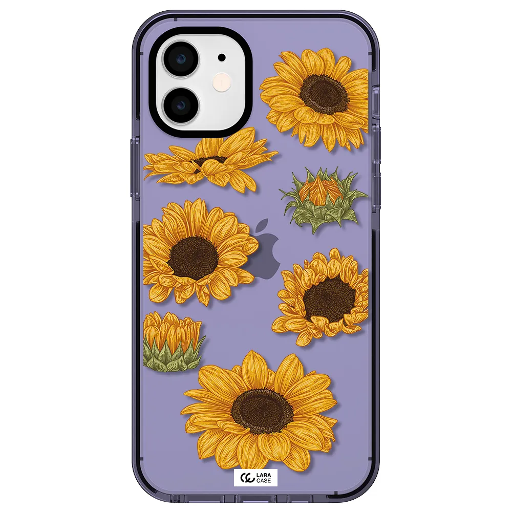 Sunflower Apple iPhone 12 impact Lilac Case