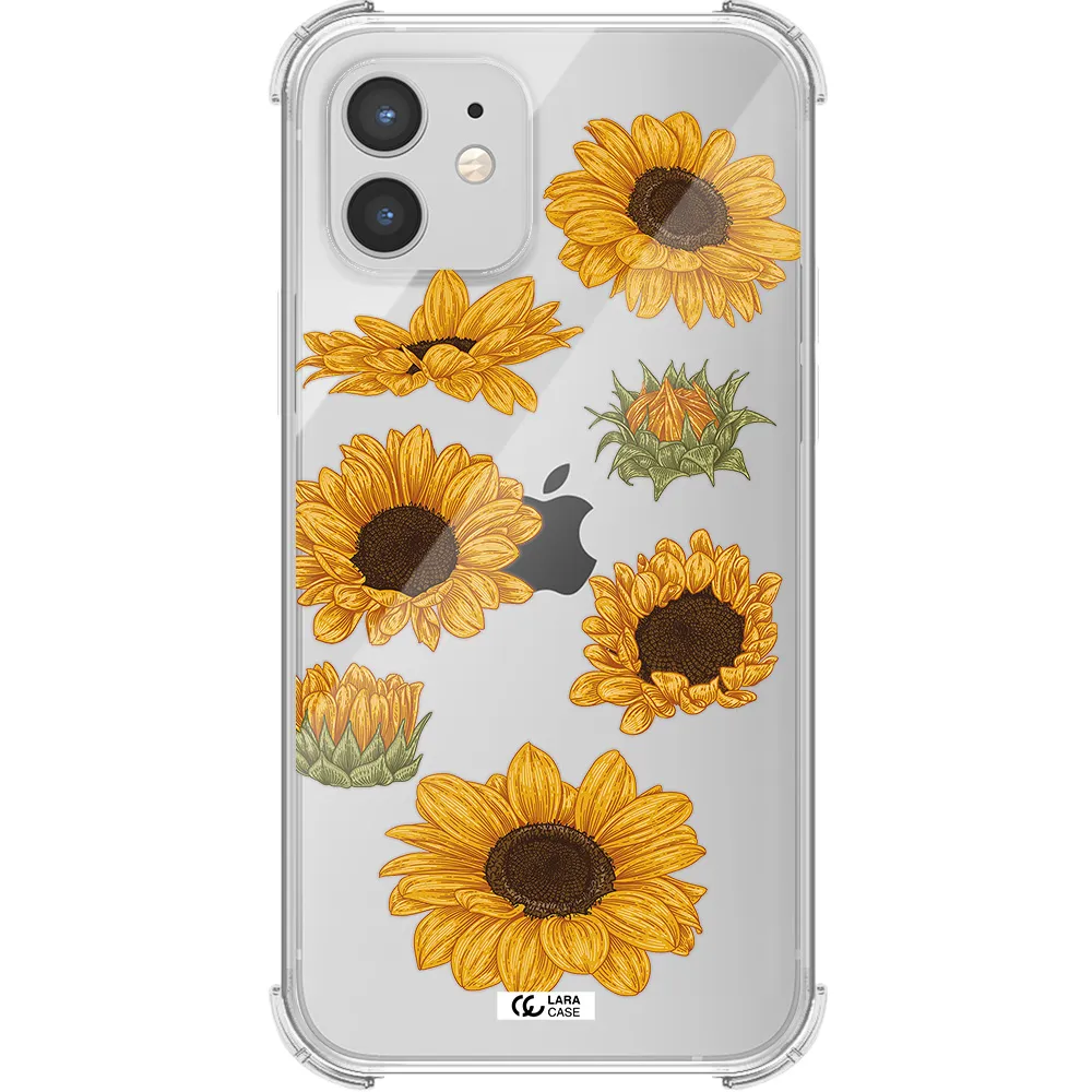 Sunflower Apple iPhone 12 mini Clear PC Case