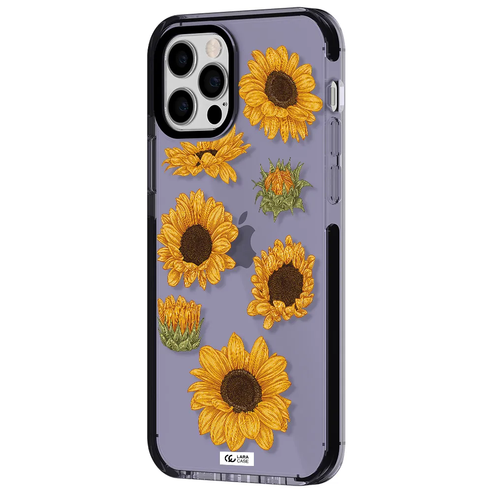 Sunflower Apple iPhone 12 pro impact Lilac Case