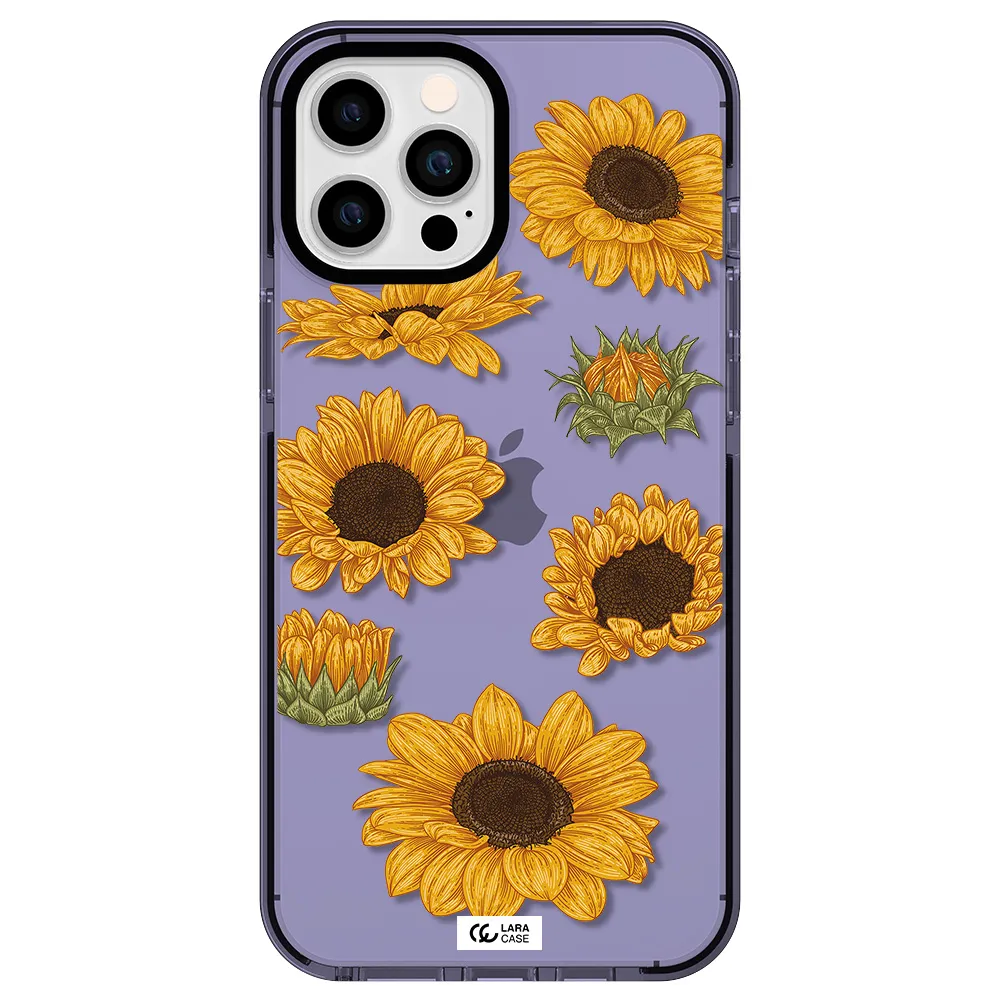 Sunflower Apple iPhone 12 pro max impact Lilac Case