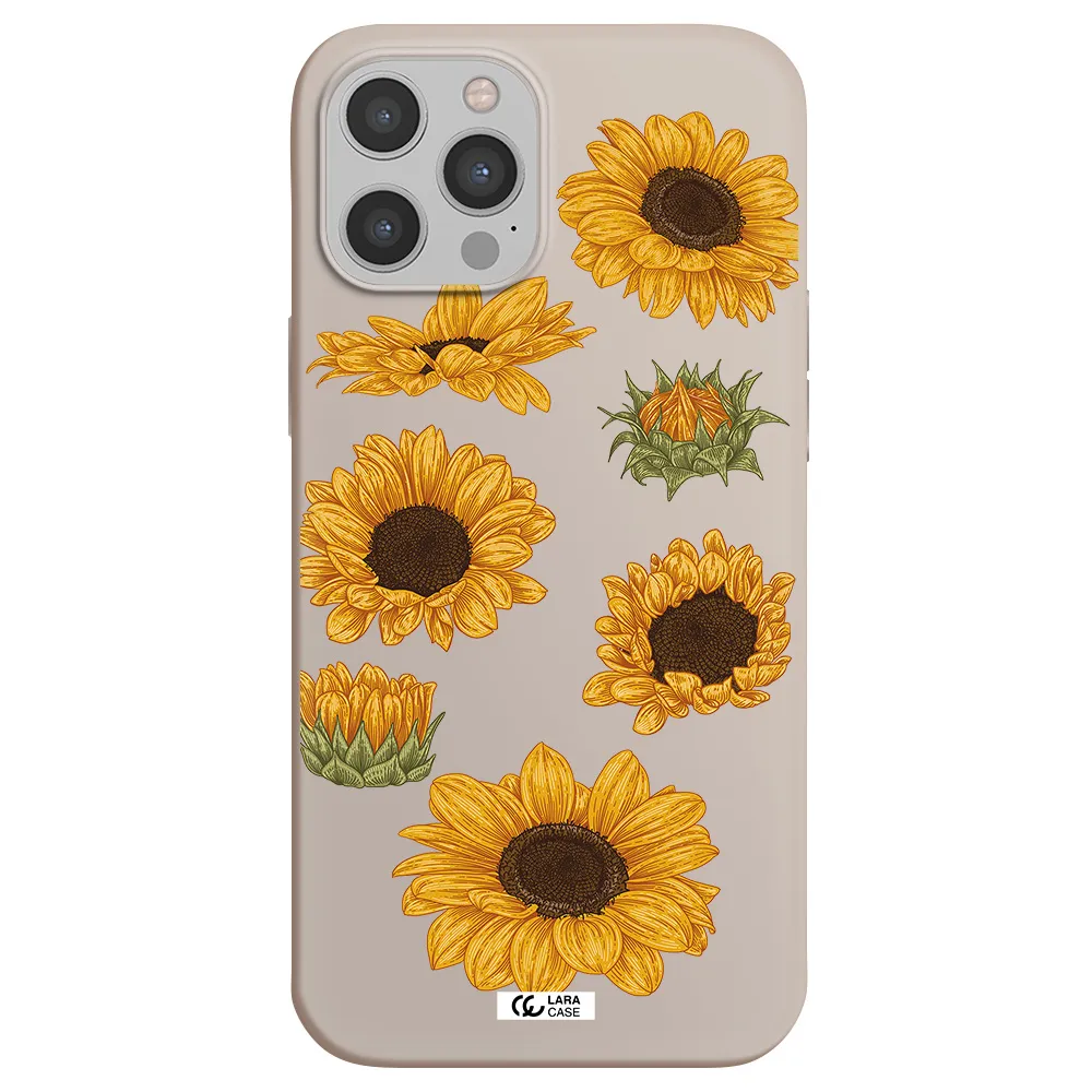 Sunflower Apple iPhone 12 pro Silicone Stone Case
