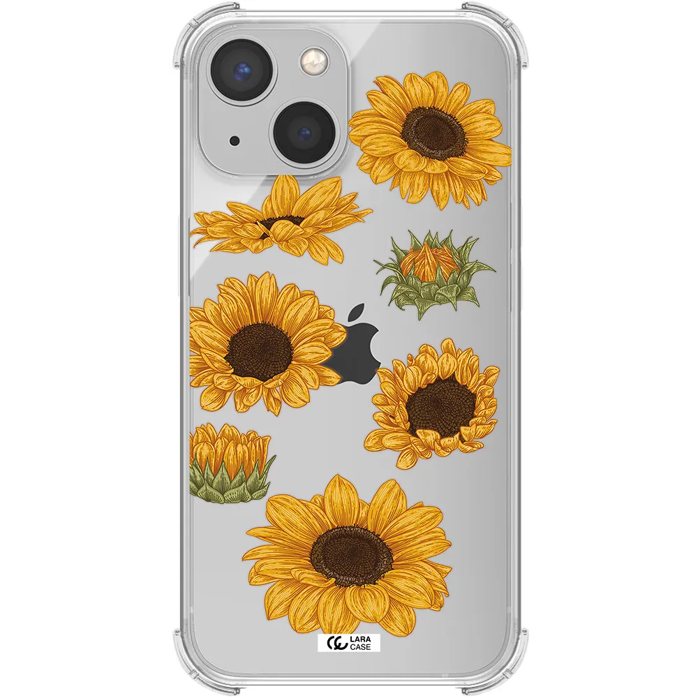 Sunflower Apple iPhone 13 Clear PC Case