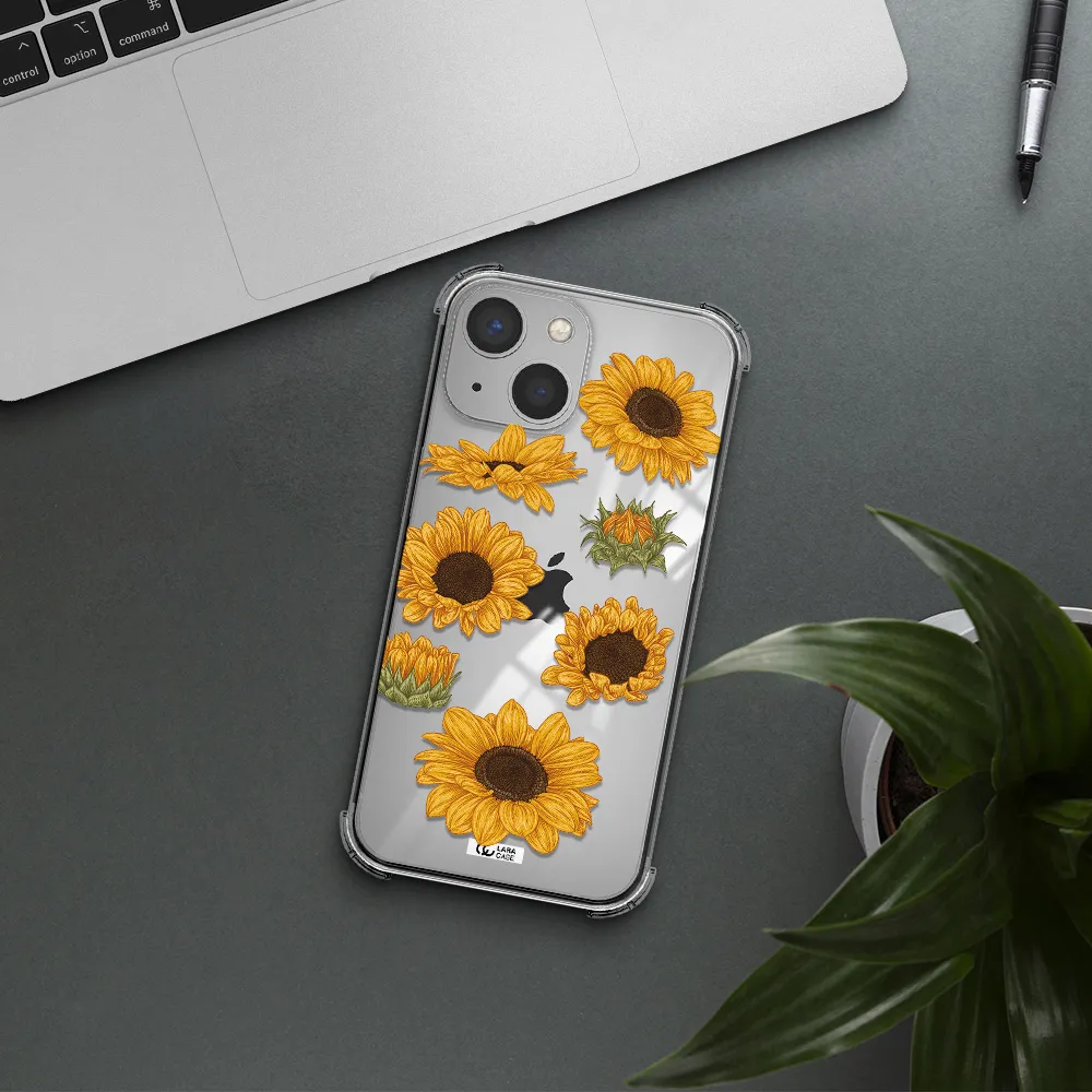 Sunflower Apple iPhone 13 Clear PC Case
