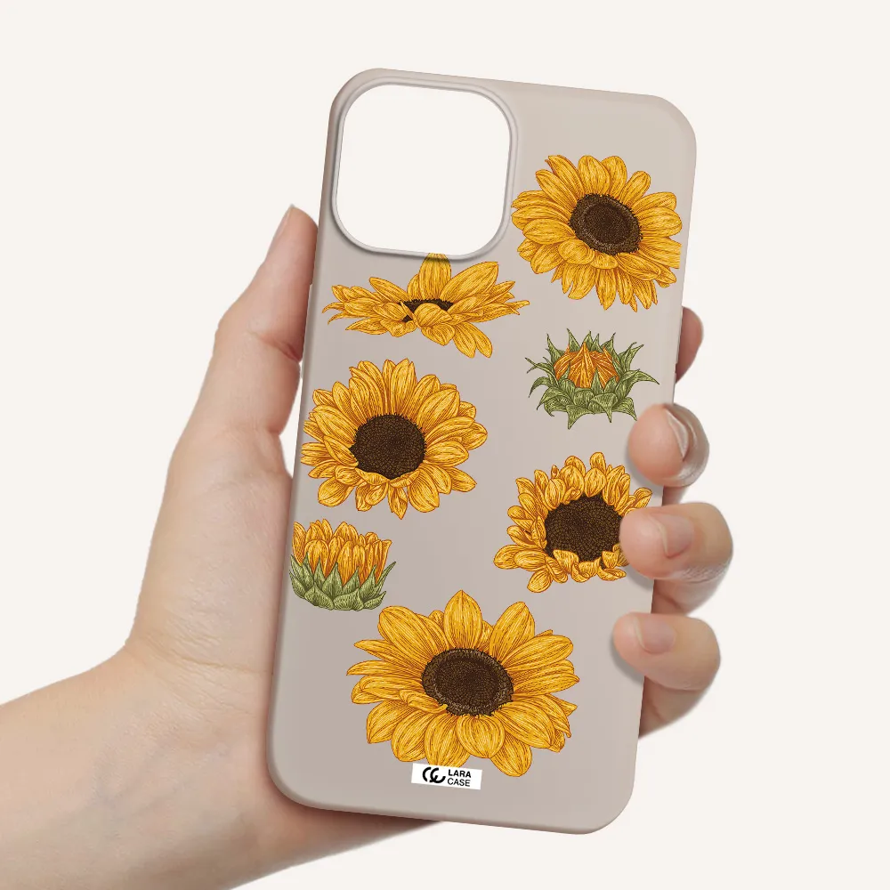 Sunflower Apple iPhone 13 mini Silicone Stone Case