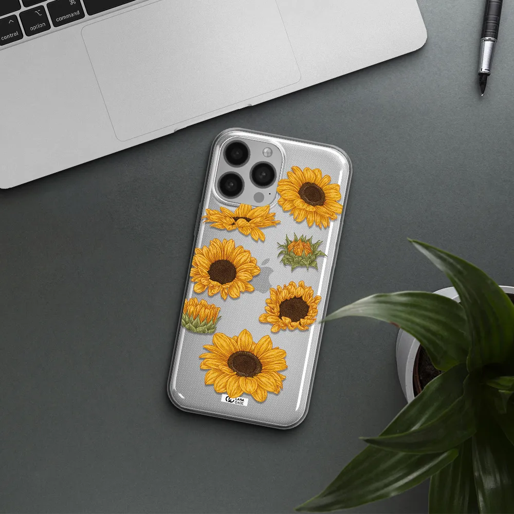 Sunflower Apple iPhone 13 Pro Clear TPU Case