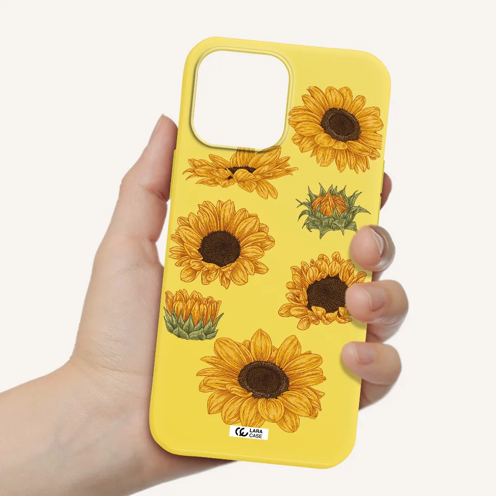 Sunflower Apple iPhone 13 Pro Silicone canary yellow Case