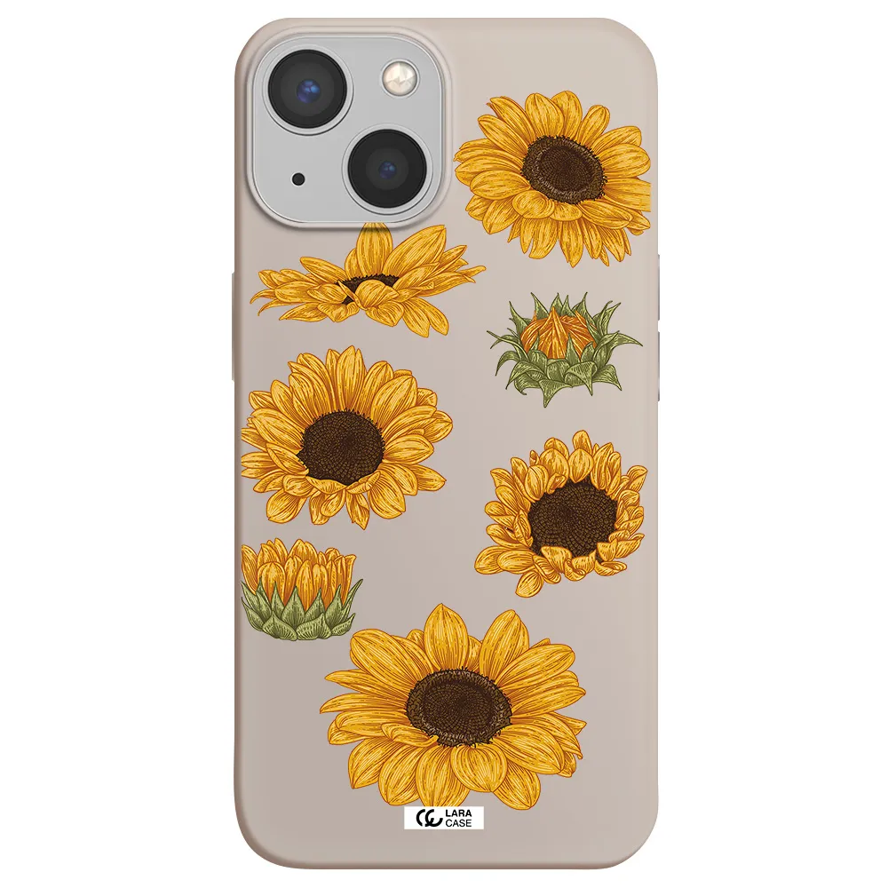 Sunflower Apple iPhone 13 Silicone Stone Case