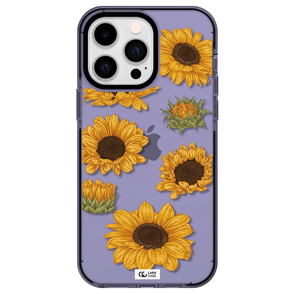 Sunflower Apple iPhone 14 pro max impact Lilac Case