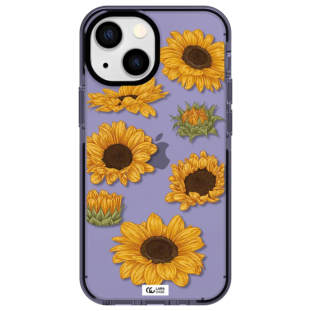 Sunflower Apple iPhone 15 impact Lilac Case