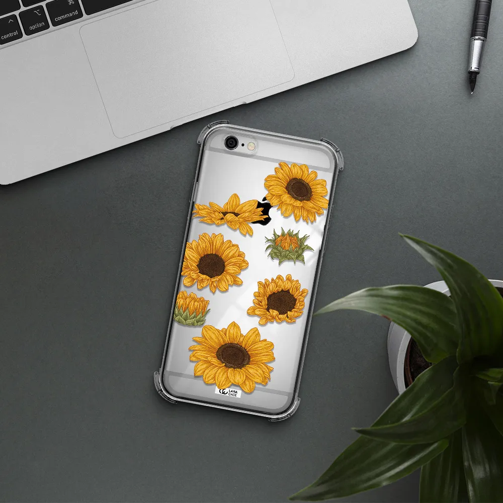 Sunflower Apple iPhone 6 Clear PC Case