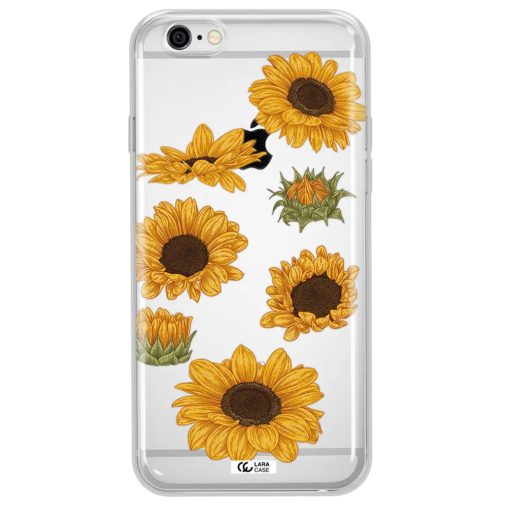Sunflower Apple iPhone 6 Clear TPU Case