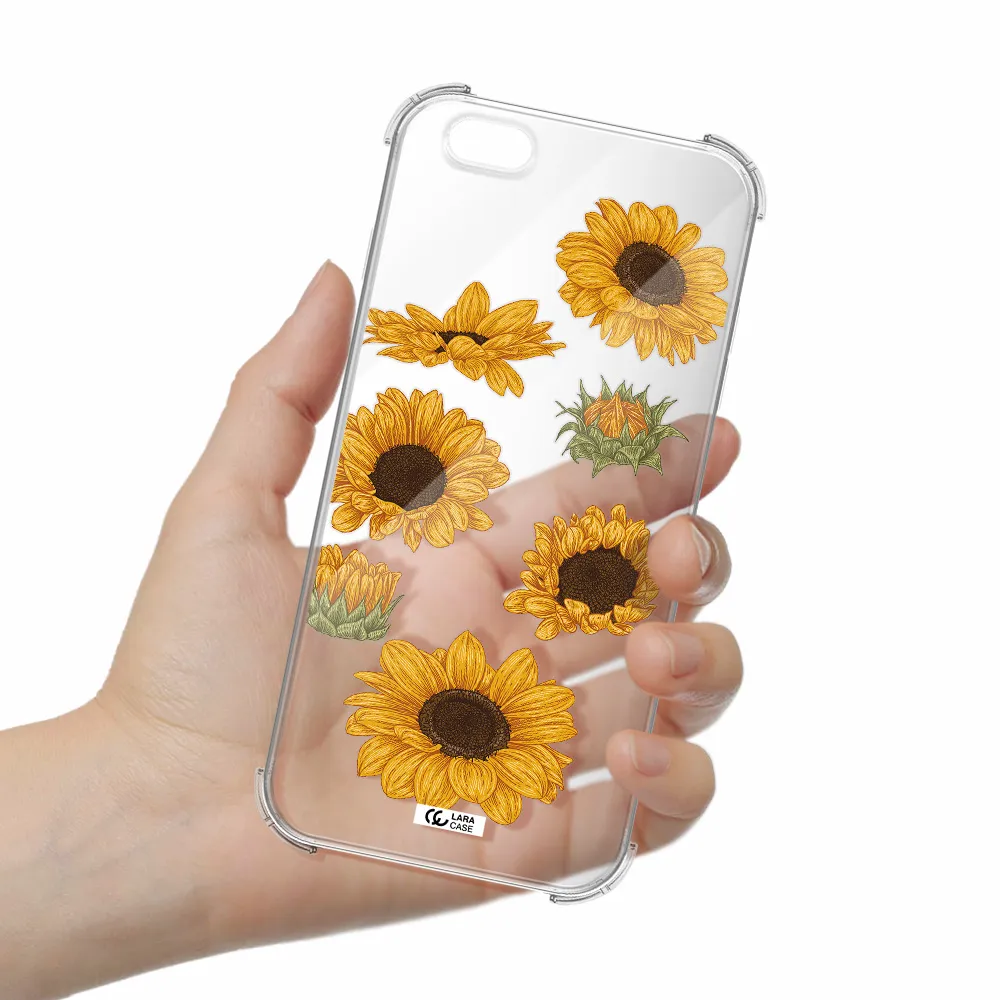 Sunflower Apple iPhone 6 plus Clear PC Case