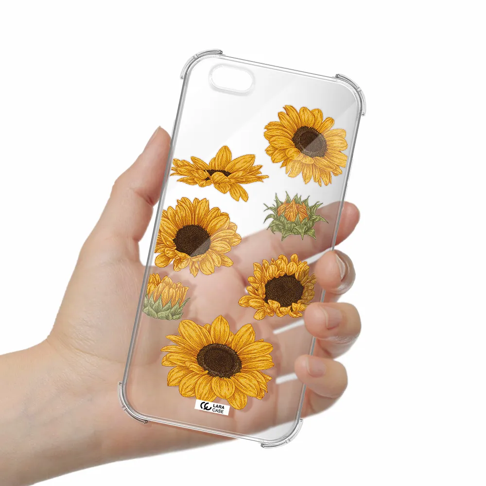 Sunflower Apple iPhone 6 s plus Clear PC Case