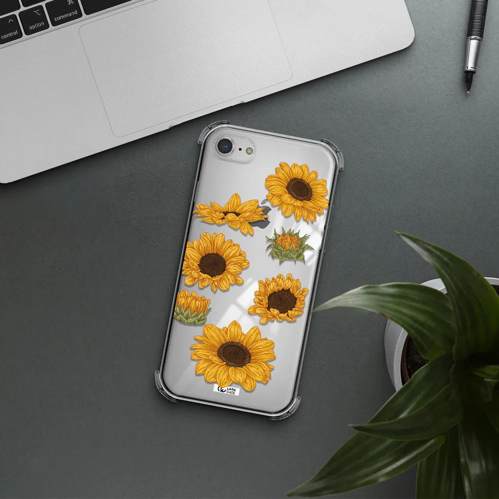 Sunflower Apple iPhone 8 Clear PC Case