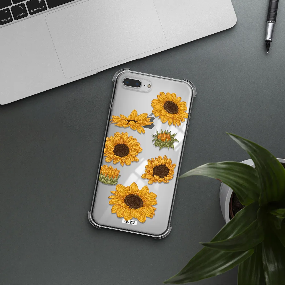 Sunflower Apple iPhone 8 plus Clear PC Case
