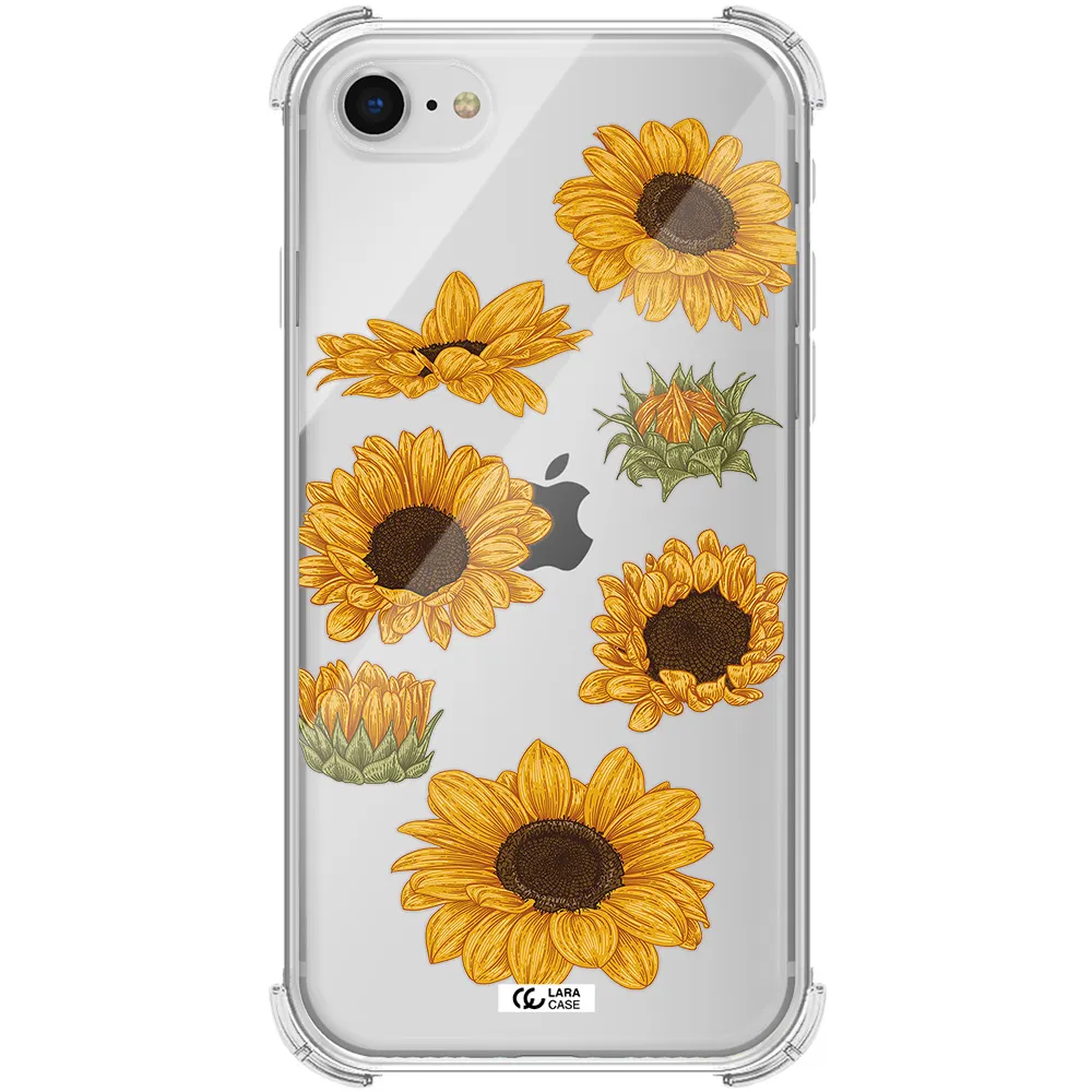 Sunflower Apple iPhone se 2020 Clear PC Case