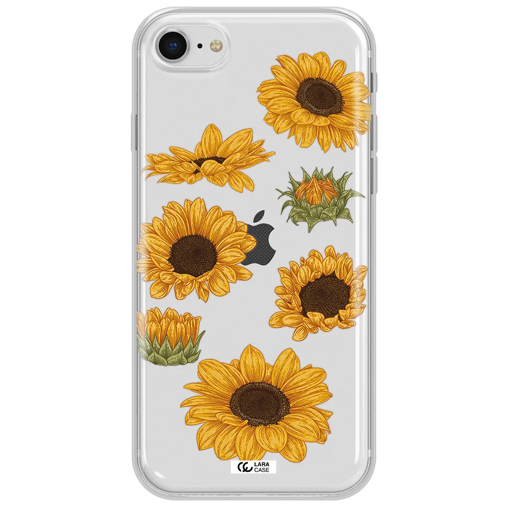 Sunflower Apple Iphone Se 2020 Clear Tpu Case