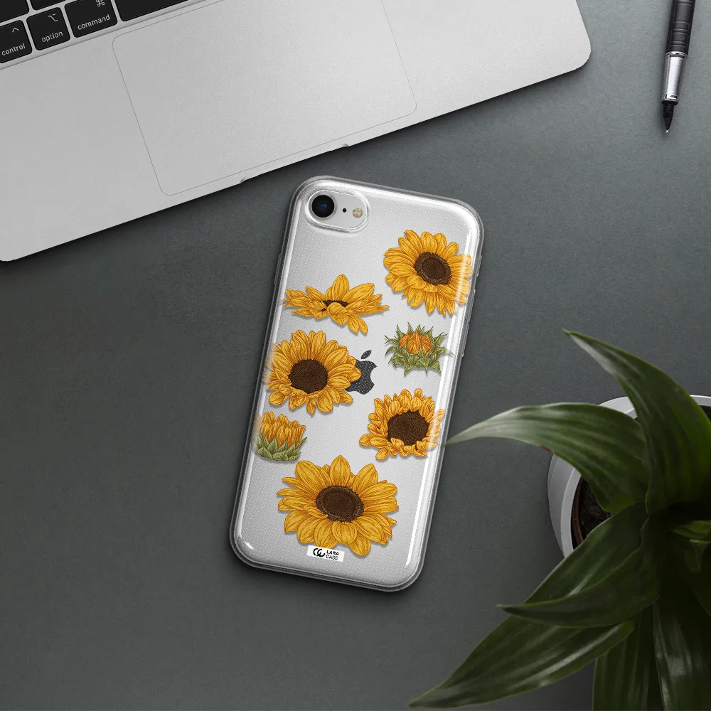Sunflower Apple Iphone Se 2020 Clear Tpu Case