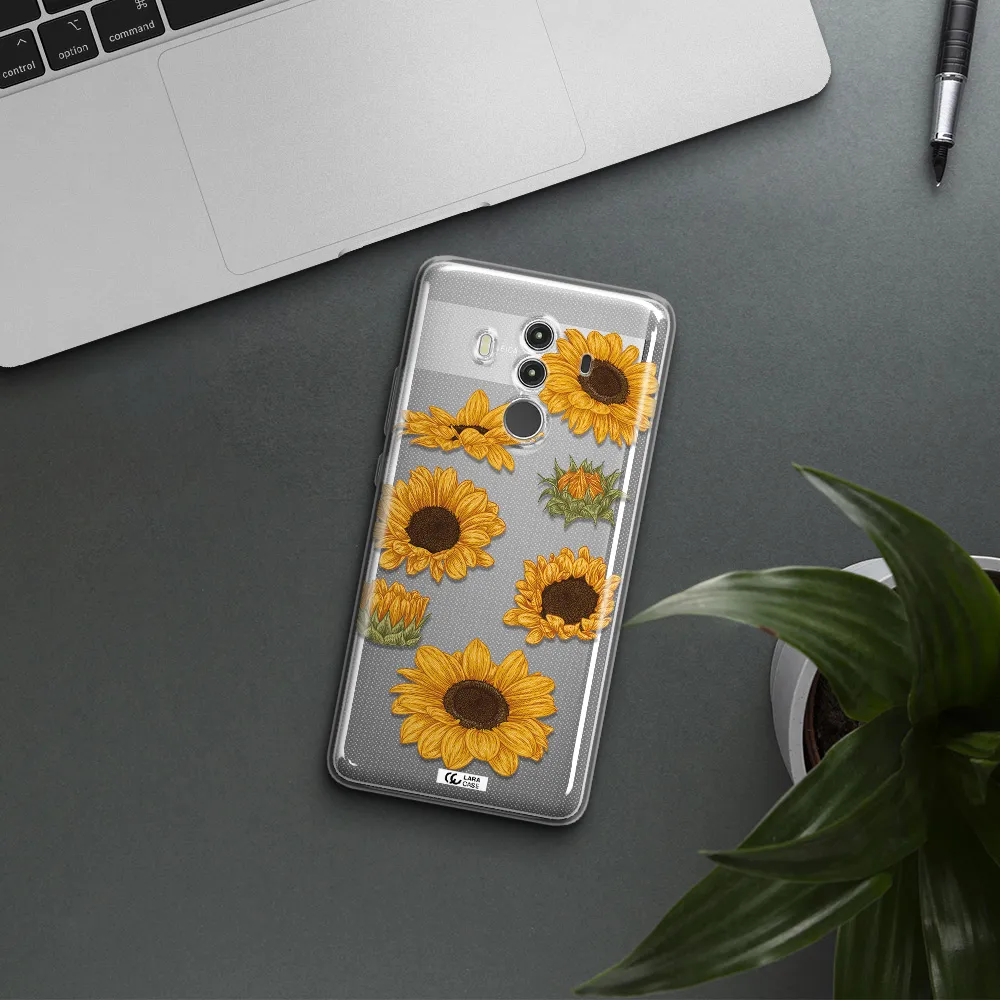 Sunflower Huawei Mate 10 Clear TPU Case