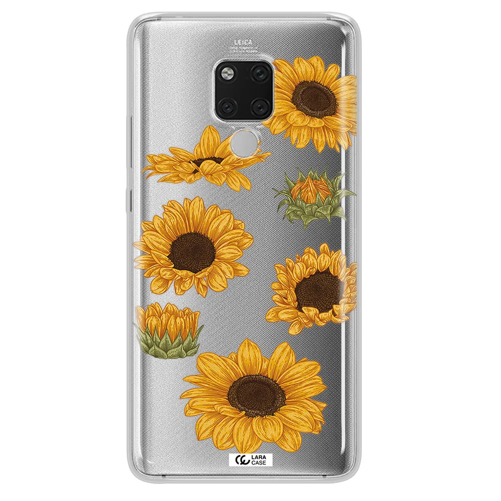 Sunflower Huawei Mate 20X Clear TPU Case