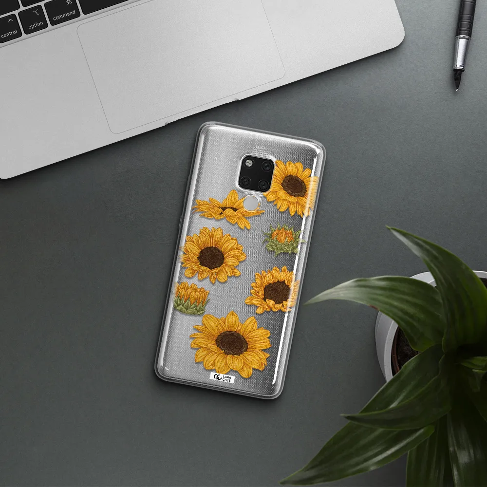 Sunflower Huawei Mate 20X Clear TPU Case