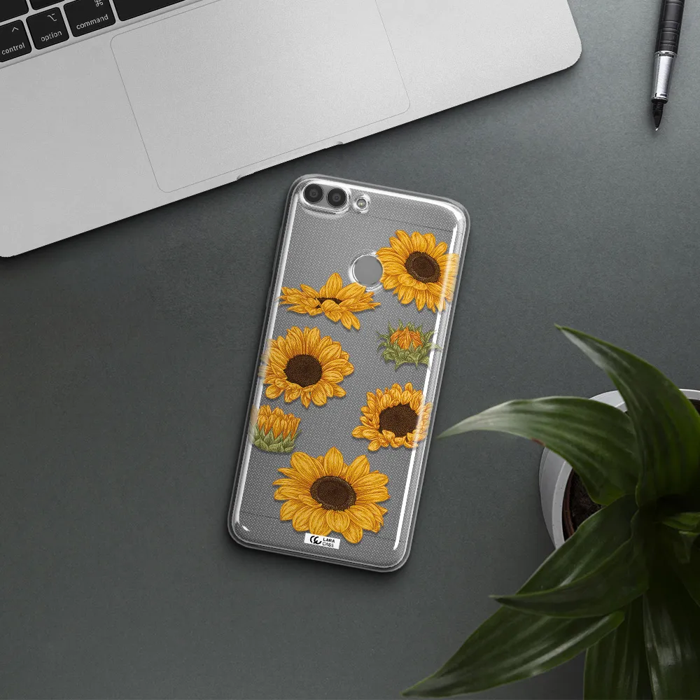 Sunflower Huawei P Smart Clear TPU Case