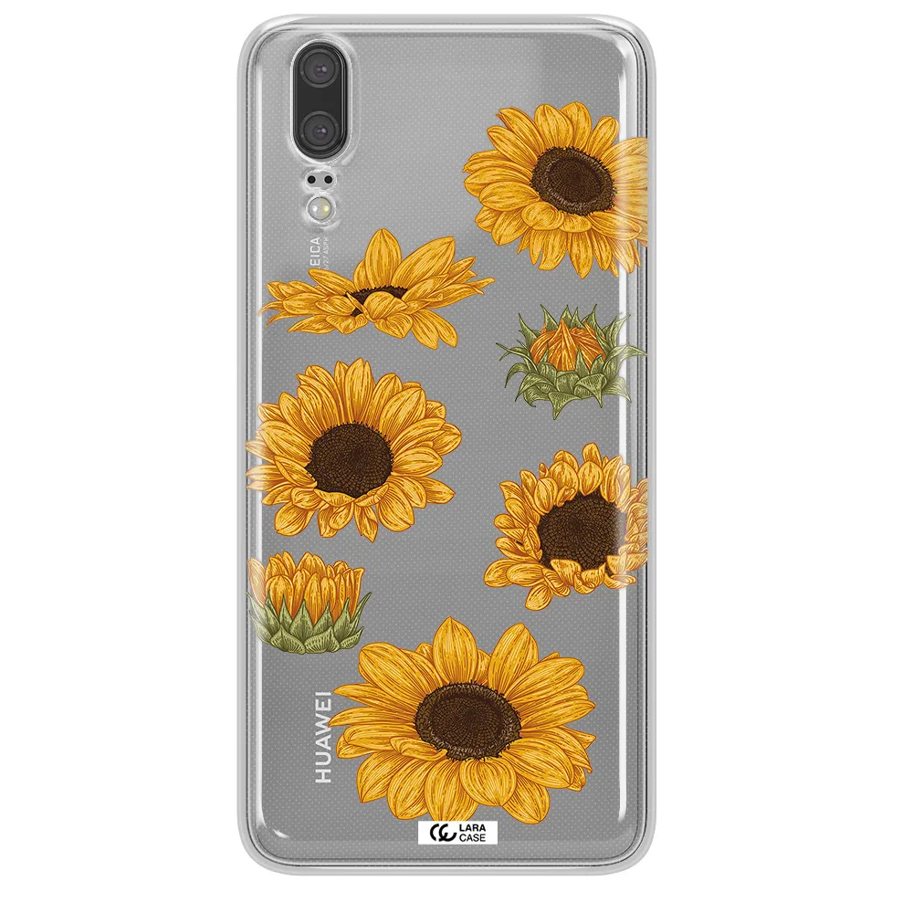 Sunflower Huawei P20 Clear TPU Case