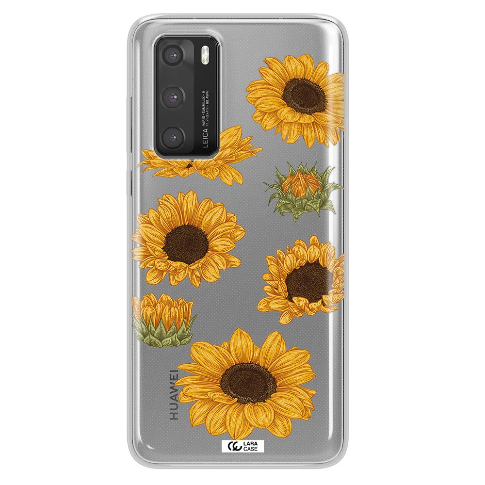 Sunflower Huawei P40 Clear TPU Case