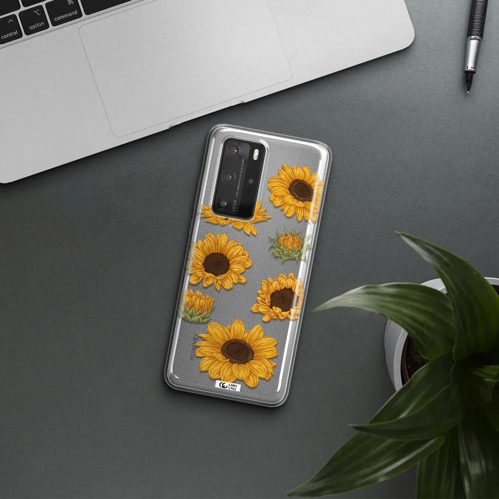 Sunflower Huawei P40 Pro Clear TPU Case