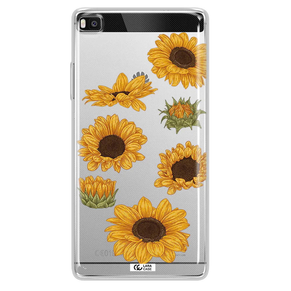 Sunflower Huawei P8 Clear TPU Case