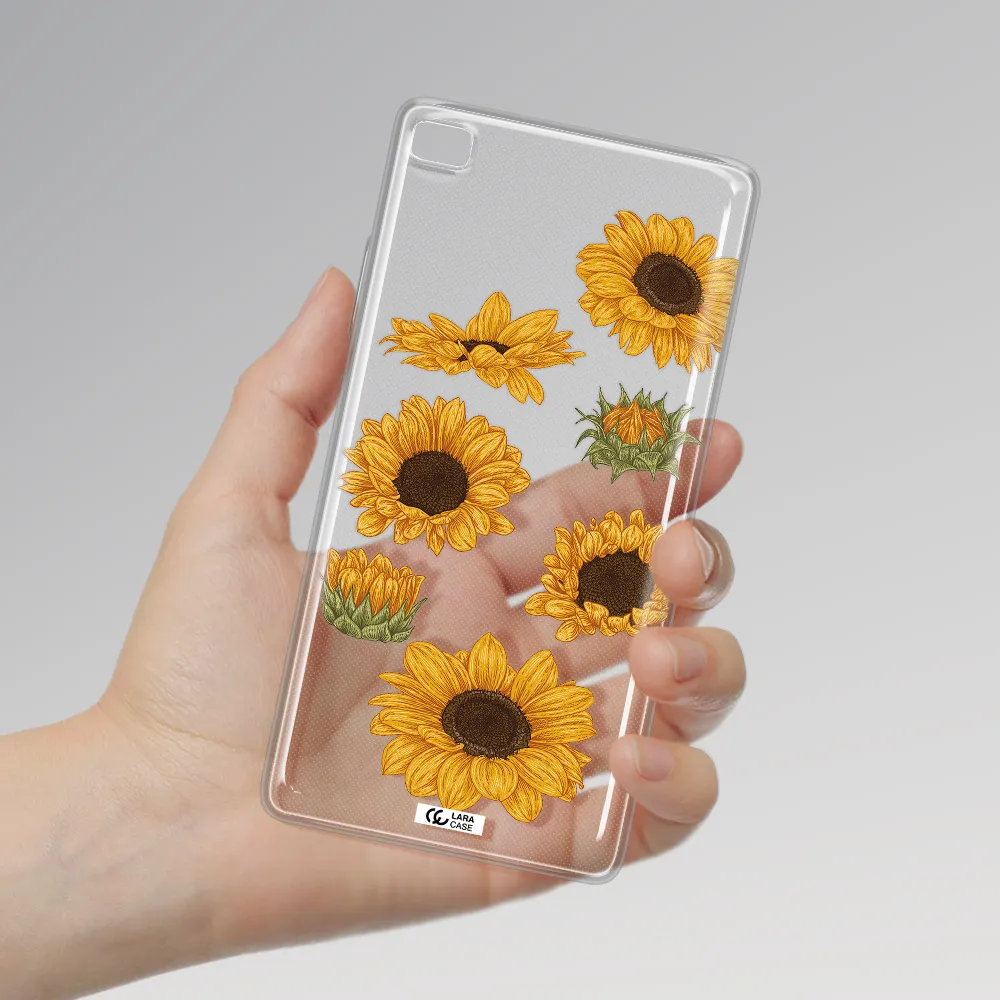 Sunflower Huawei P8 Clear TPU Case