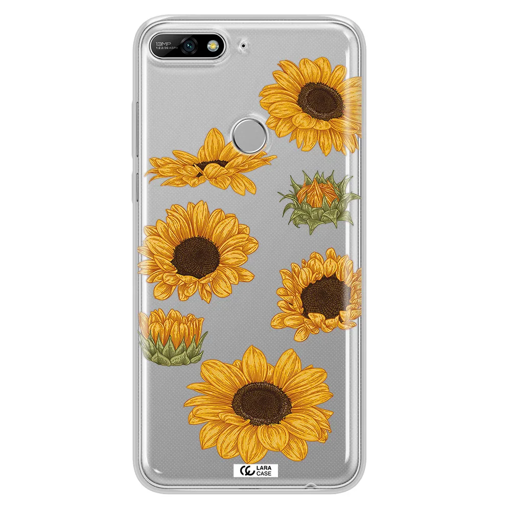 Sunflower Huawei Y7 2018 Clear TPU Case