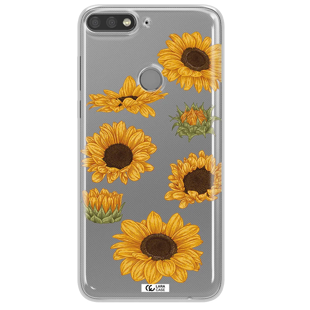 Sunflower Huawei Y7 Prime 2018 Clear TPU Case