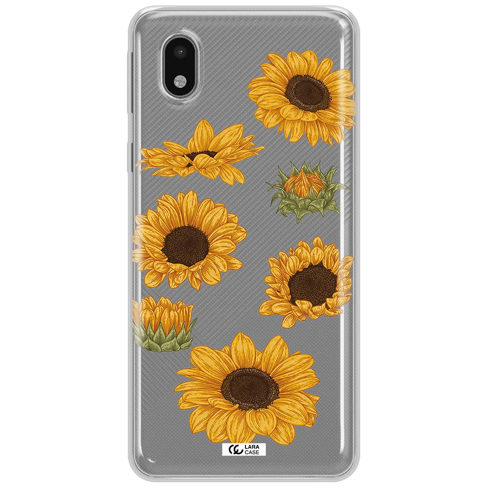 Sunflower Samsung A01 Core Clear Tpu Case