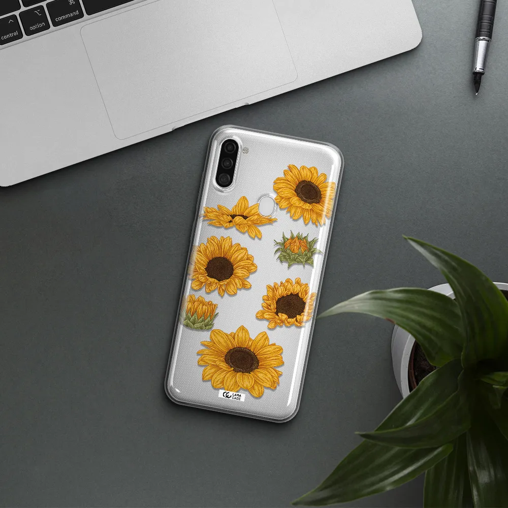 Sunflower Samsung A11 Clear TPU Case