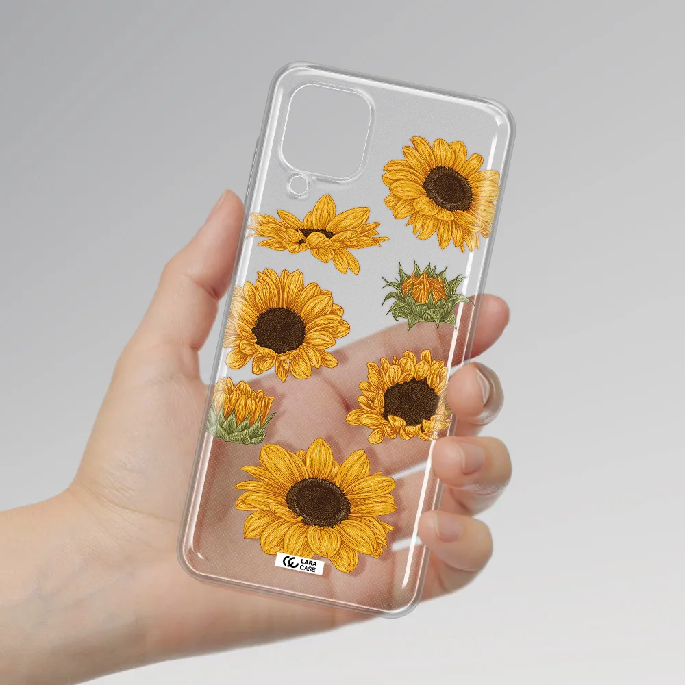 Sunflower Samsung A12 4g Clear TPU Case