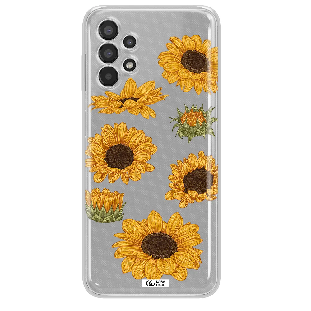 Sunflower Samsung A13 Clear TPU Case