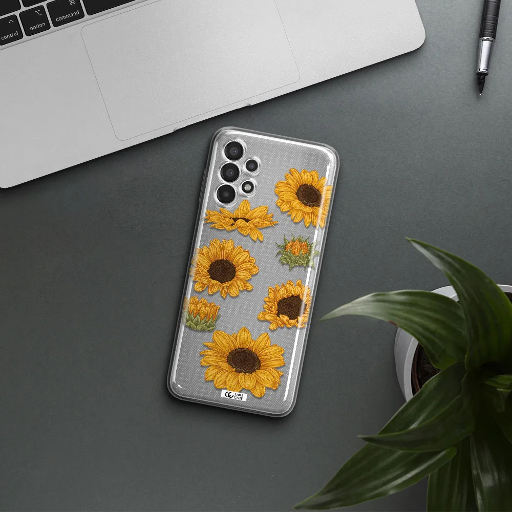 Sunflower Samsung A13 Clear TPU Case