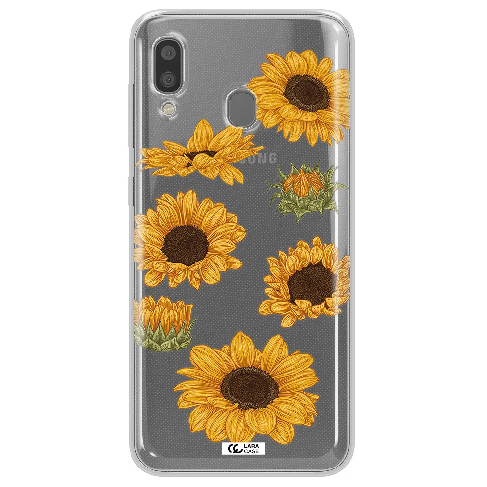 Sunflower Samsung A20 Clear TPU Case