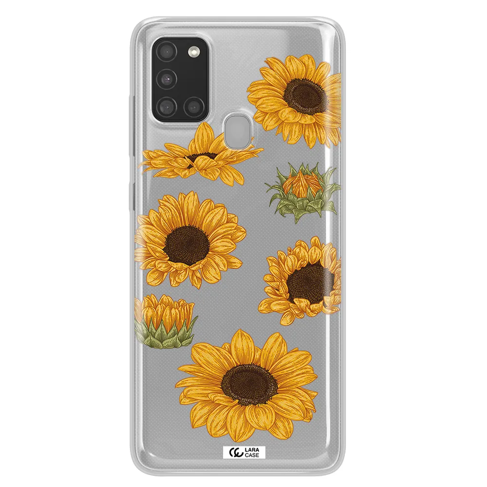 Sunflower Samsung A21S Clear TPU Case