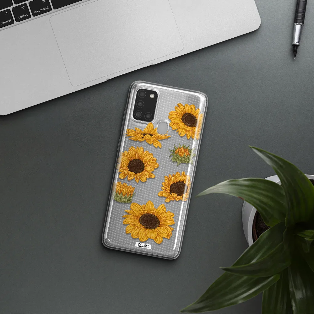 Sunflower Samsung A21S Clear TPU Case