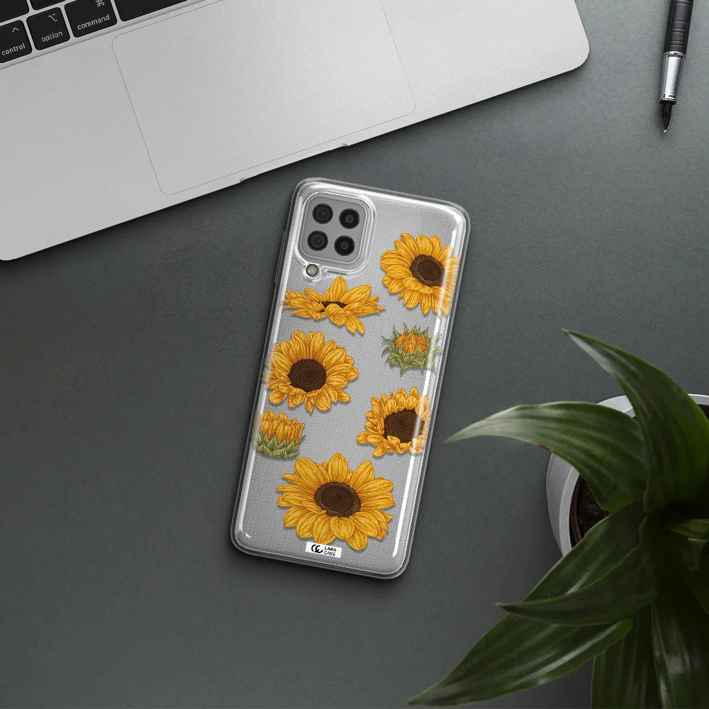Sunflower Samsung A22 4g Clear TPU Case