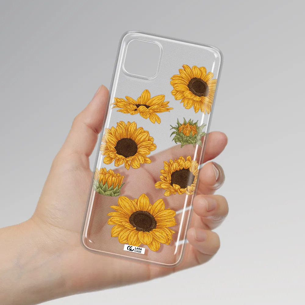 Sunflower Samsung A22 5g Clear TPU Case