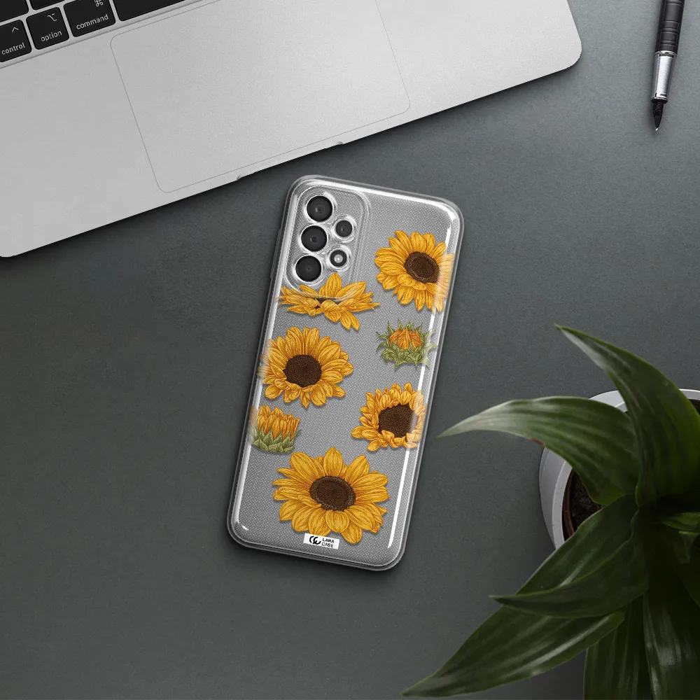 Sunflower Samsung A23 5G Clear Tpu Case