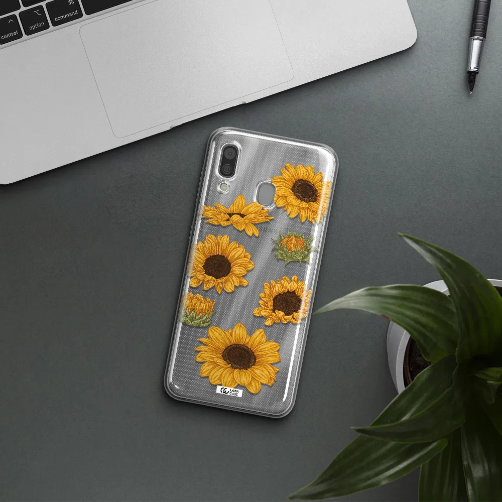 Sunflower Samsung A30 Clear TPU Case