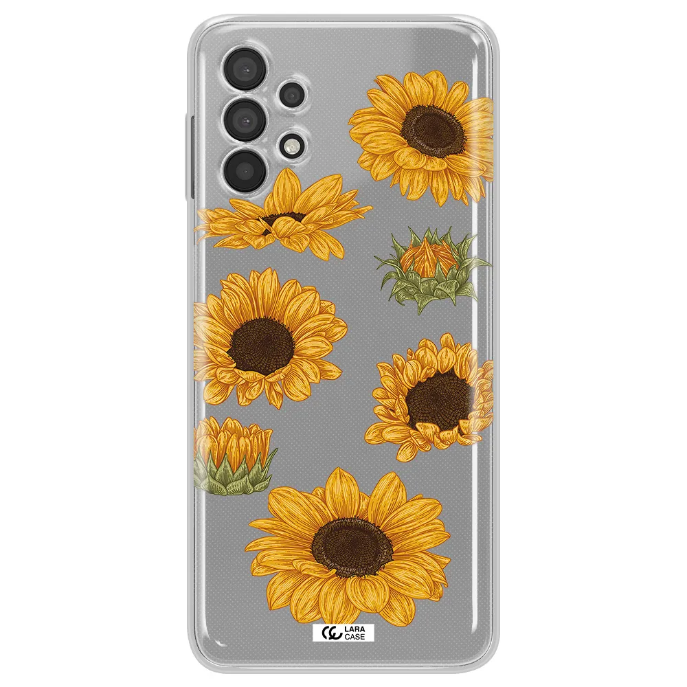 Sunflower Samsung A32 Clear TPU Case